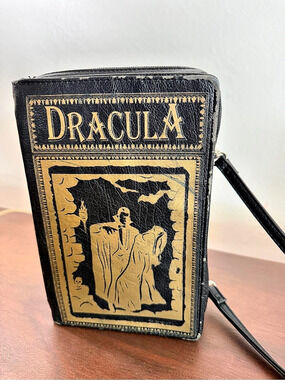 Things2Die4 Book of Dracula Vinyl Handbag Novelty Clutch Purse Crossbody Bag